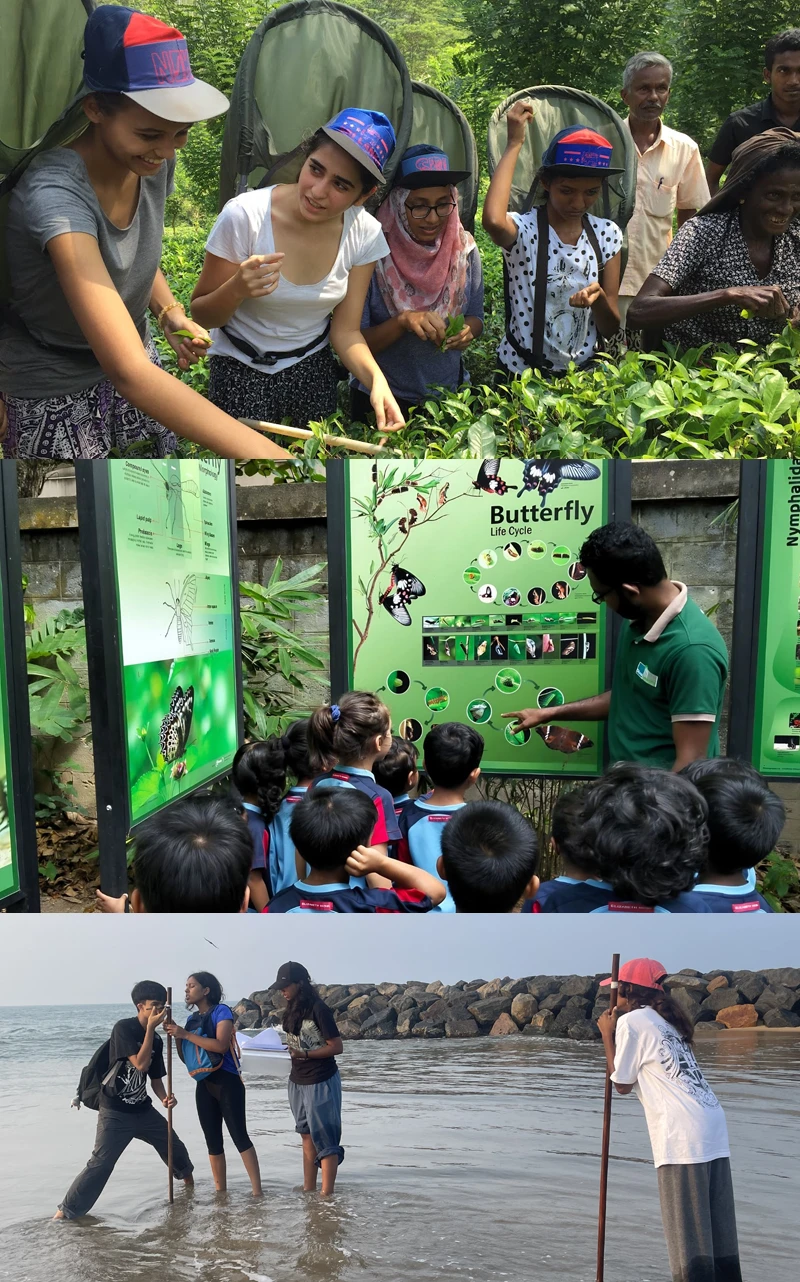 Students on an educational trip in Sri Lanka